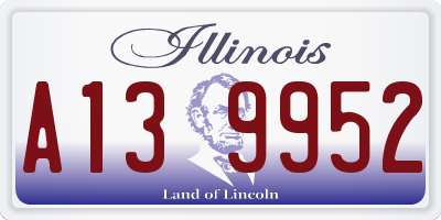 IL license plate A139952