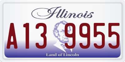 IL license plate A139955