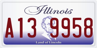 IL license plate A139958