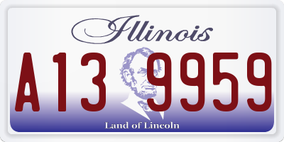 IL license plate A139959