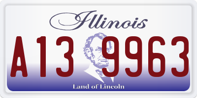 IL license plate A139963