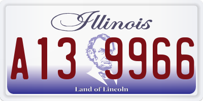 IL license plate A139966