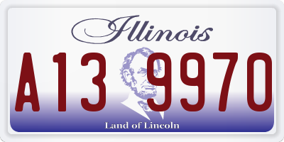 IL license plate A139970