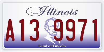 IL license plate A139971