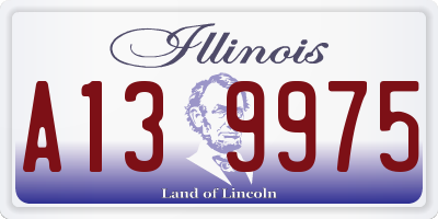 IL license plate A139975