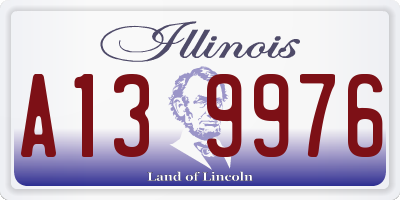 IL license plate A139976