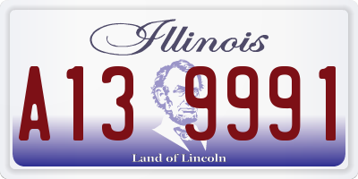 IL license plate A139991