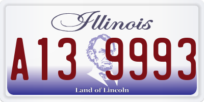 IL license plate A139993