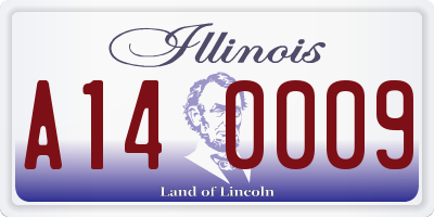 IL license plate A140009