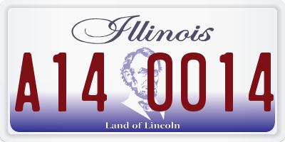 IL license plate A140014
