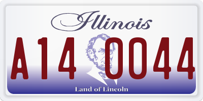 IL license plate A140044