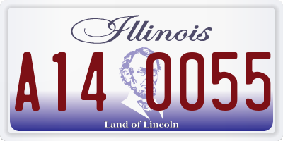 IL license plate A140055
