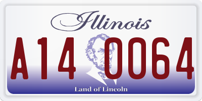 IL license plate A140064