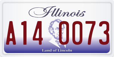 IL license plate A140073