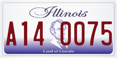 IL license plate A140075