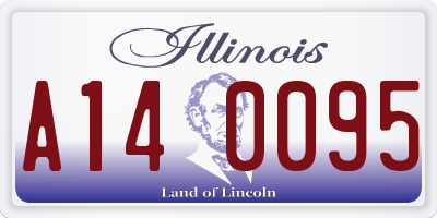 IL license plate A140095