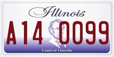 IL license plate A140099
