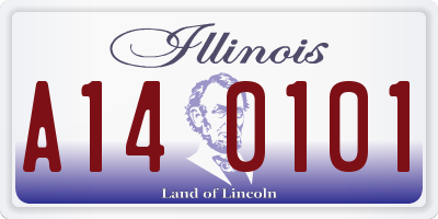 IL license plate A140101