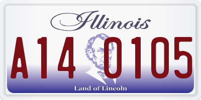 IL license plate A140105