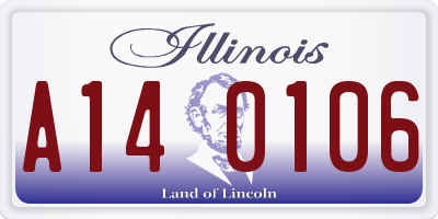 IL license plate A140106