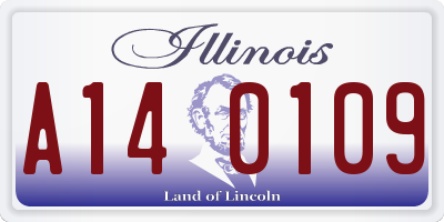 IL license plate A140109