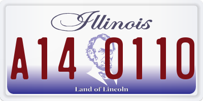 IL license plate A140110