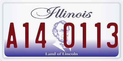 IL license plate A140113