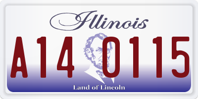 IL license plate A140115