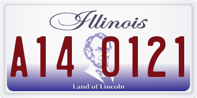 IL license plate A140121
