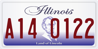IL license plate A140122