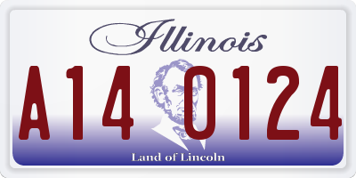 IL license plate A140124