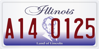 IL license plate A140125