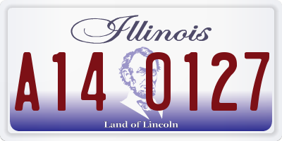 IL license plate A140127