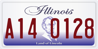 IL license plate A140128