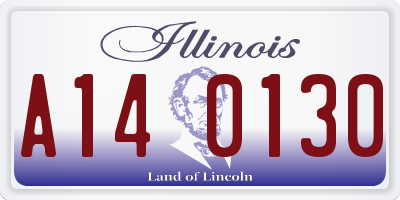 IL license plate A140130