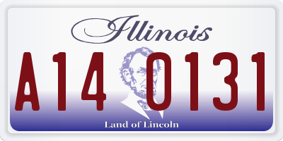IL license plate A140131