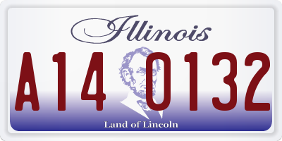 IL license plate A140132