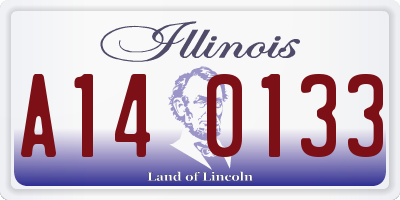 IL license plate A140133