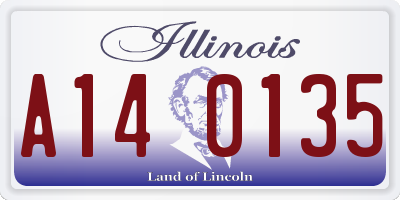 IL license plate A140135