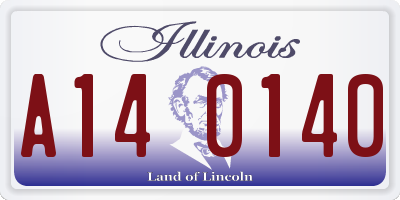 IL license plate A140140