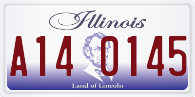 IL license plate A140145