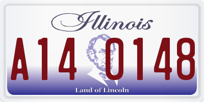 IL license plate A140148