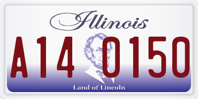 IL license plate A140150
