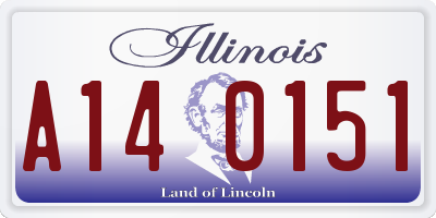 IL license plate A140151