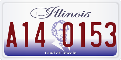 IL license plate A140153