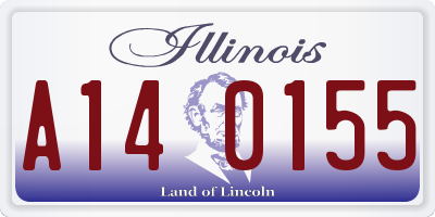 IL license plate A140155