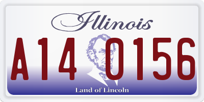 IL license plate A140156