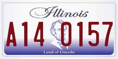 IL license plate A140157