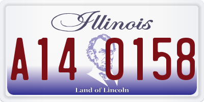 IL license plate A140158