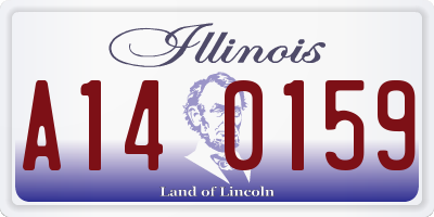 IL license plate A140159